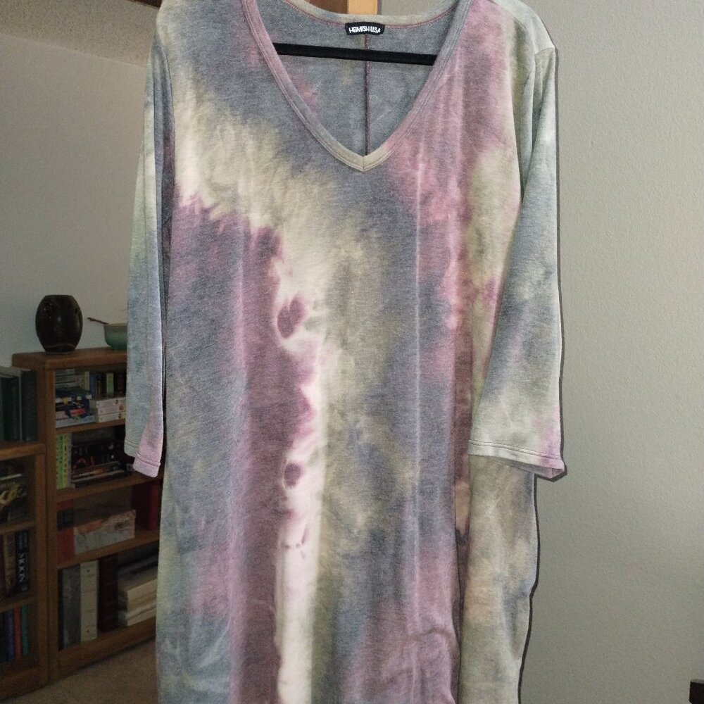 Gray/Purple Tie Dye Dress